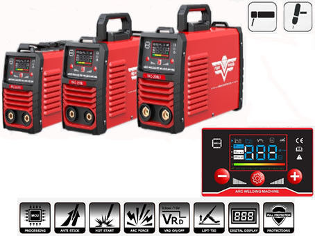 Wyświetlacz LCD Rigor Inteligentna spawarka do spawania łukiem elektrycznym IGBT 1,6-5,0 mm Elektroda Soldar